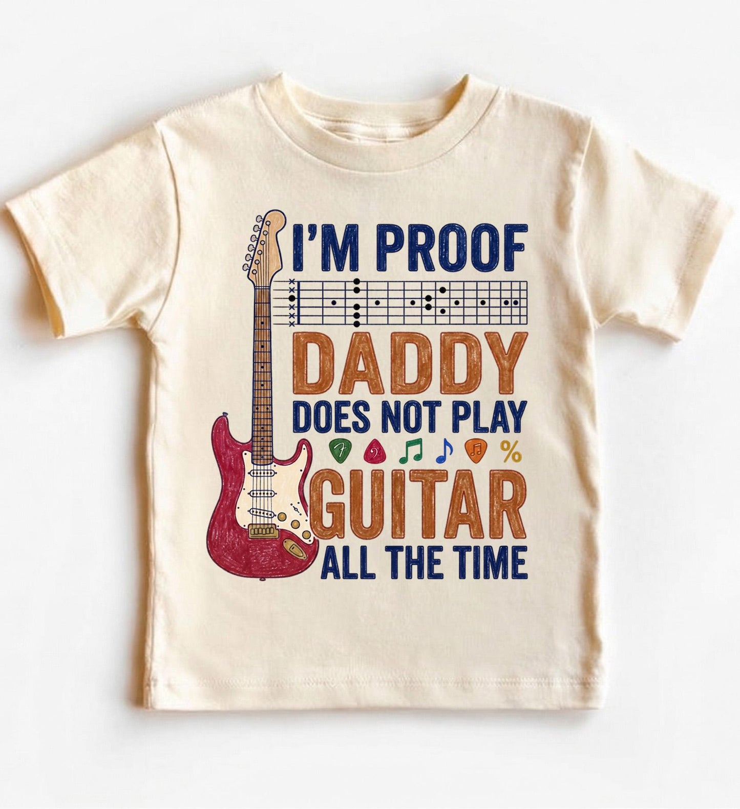 Funny Guitar Baby Bodysuit, I'm Proof Daddy Doesn't Play Guitar All The Time, Musician Baby Clothes, New Dad Gift, Baby Shower Gift