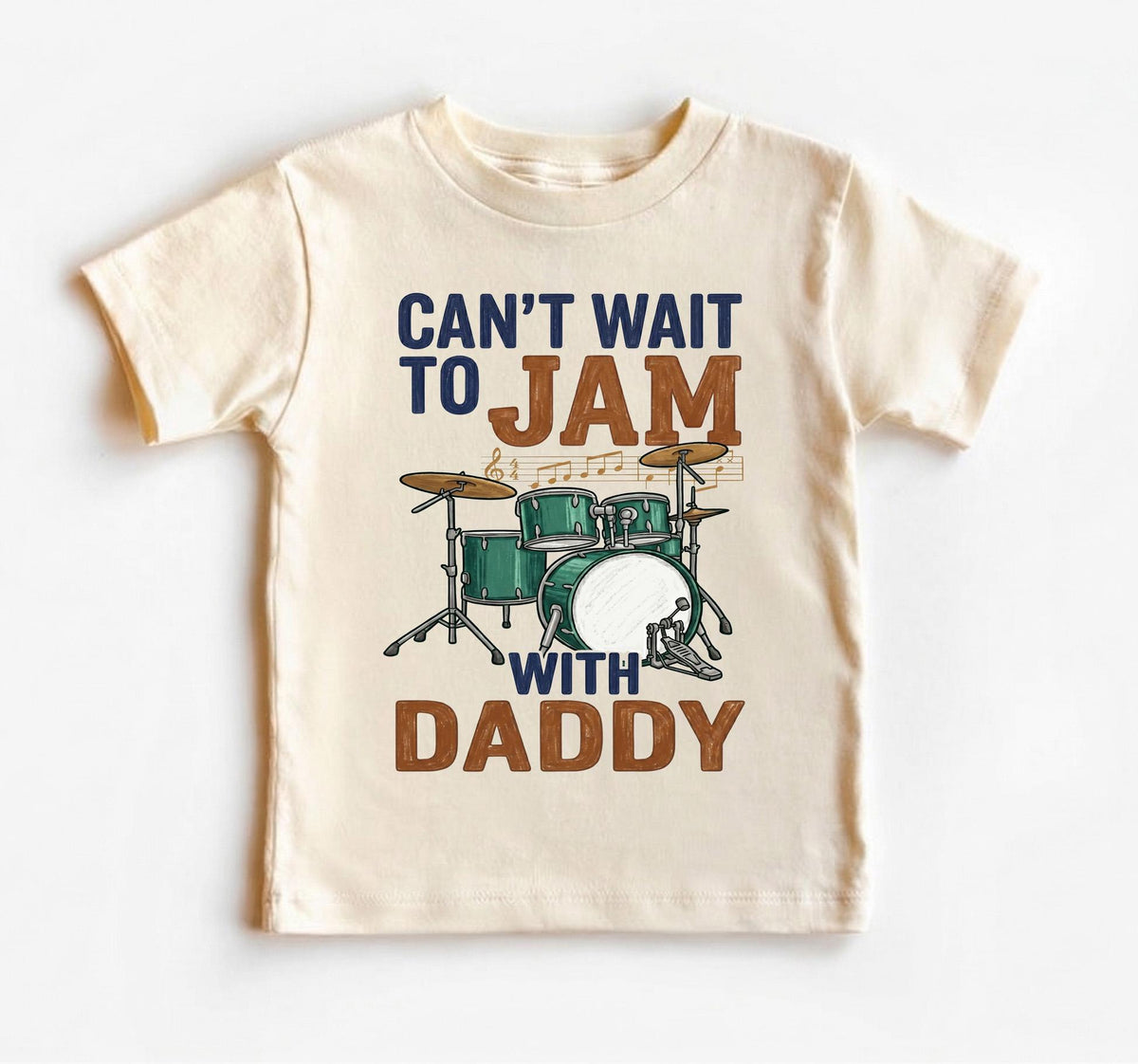 Drummer Baby Bodysuit, Can't Wait To Jam With Daddy Onesie, New Dad Gift, Future Musician Infant Shirt, Custom Rock Music Baby Outfit