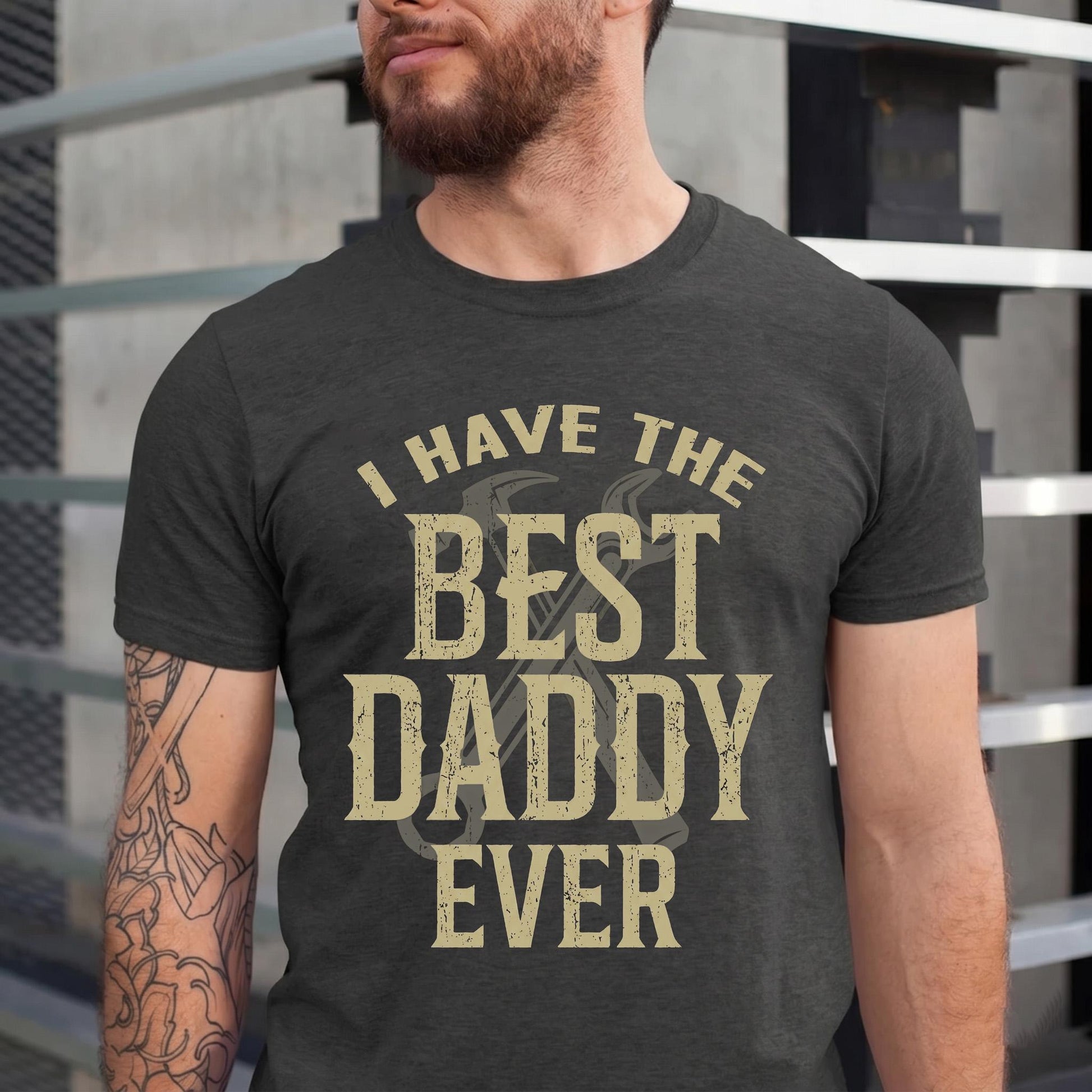 Best Daddy Ever Toddler Shirt | Fathers Day Gift from Kids | Handy Dad Tool T-shirt | Vintage Kids Clothes | Custom Graphic Youth Tee