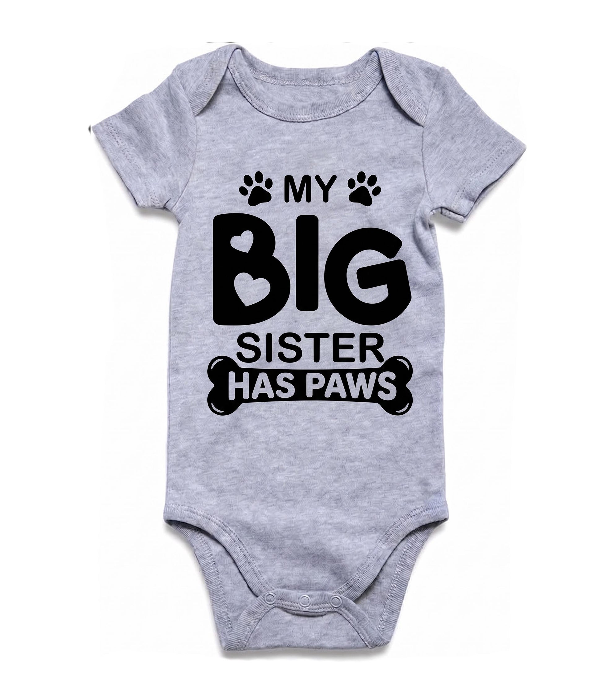 My Big Sister Has Paws Baby Bodysuit, Dog Sibling Pregnancy Announcement, Cute Toddler Girl Shirt, Fur Baby Reveal Outfit, New Mom Gift