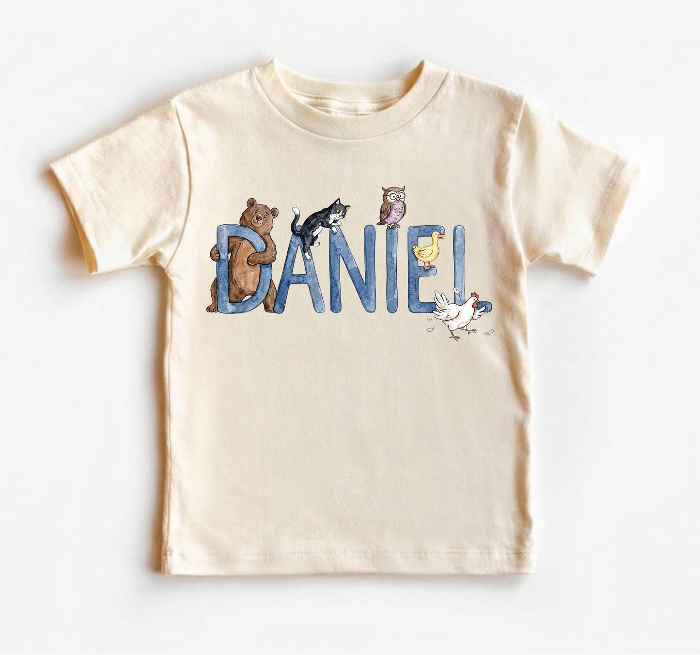 Cute Woodland Animal Toddler Shirt, Forest Friends Baby Bodysuit, Hand Drawn Kids Tee, Boy Girl Farm Animal Apparel, Boy Girl Custom Apparel