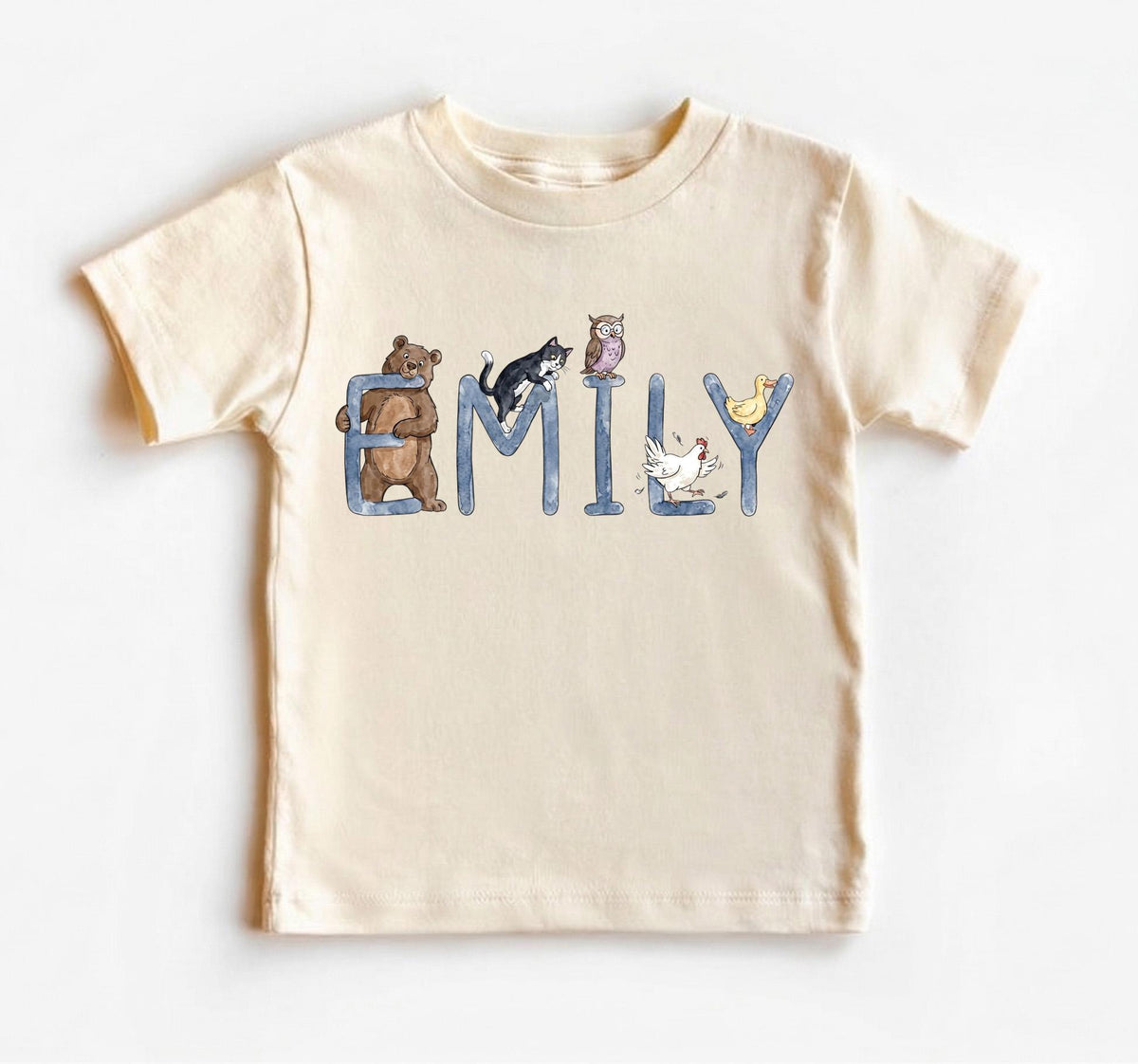 Cute Woodland Animal Toddler Shirt, Forest Friends Baby Bodysuit, Hand Drawn Kids Tee, Boy Girl Farm Animal Apparel, Boy Girl Custom Apparel