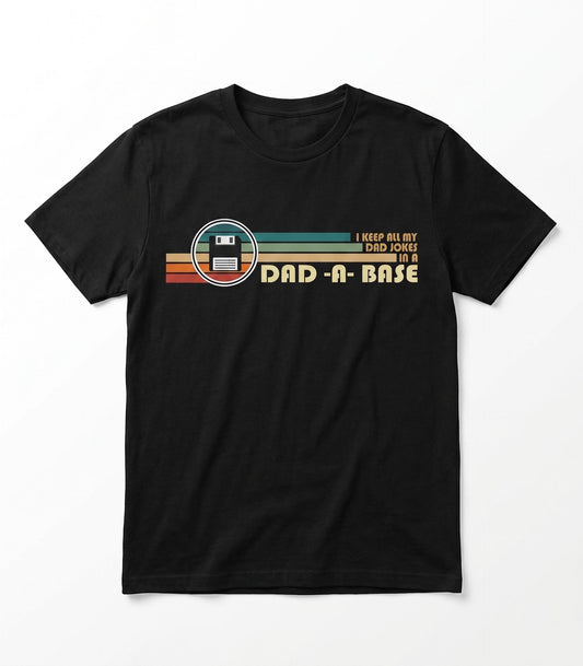 Retro Dadabase Shirt, Funny Tech Dad Gift, Floppy Disk T-Shirt, 90s Computer Geek Tee, Vintage Dad Joke Apparel, Fathers Day Gift for IT