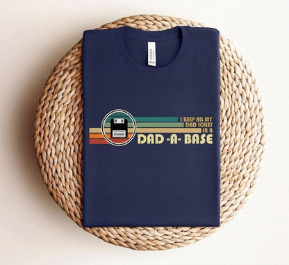 Retro Dadabase Shirt, Funny Tech Dad Gift, Floppy Disk T-Shirt, 90s Computer Geek Tee, Vintage Dad Joke Apparel, Fathers Day Gift for IT