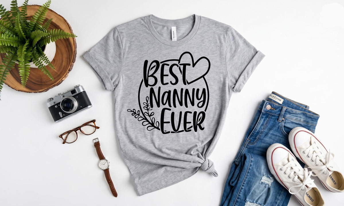 Best Nanny Ever Shirt, Nanny Gift Ideas, Promoted To Nanny Tee, Grandma Birthday Present, Mother's Day Tshirt, Babysitter Appreciation