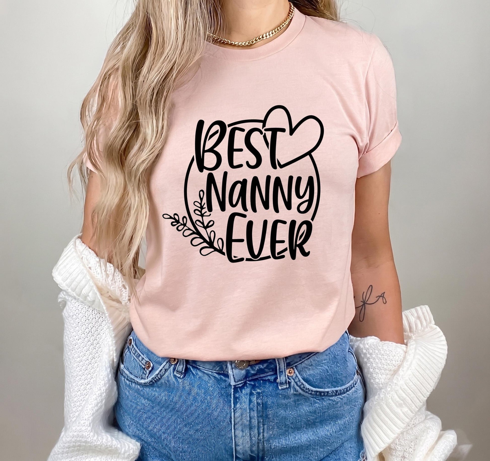 Best Nanny Ever Shirt, Nanny Gift Ideas, Promoted To Nanny Tee, Grandma Birthday Present, Mother's Day Tshirt, Babysitter Appreciation