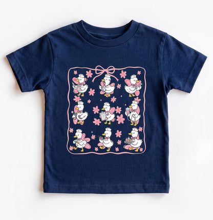 Cute Nurse Duck Toddler Shirt, Coquette Bow Pediatric Nurse Tee, Future Nurse Gift, Hand-Drawn Doodle Duck, Nursing Student Kids Apparel