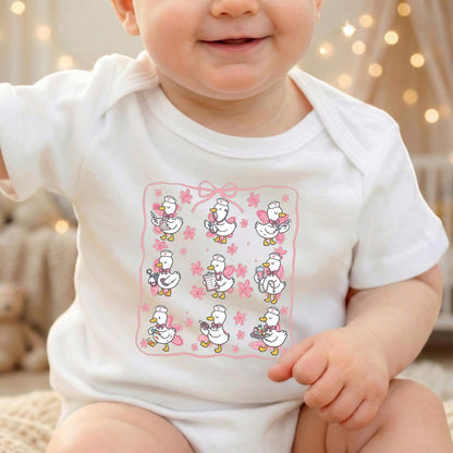 Cute Nurse Duck Toddler Shirt, Coquette Bow Pediatric Nurse Tee, Future Nurse Gift, Hand-Drawn Doodle Duck, Nursing Student Kids Apparel