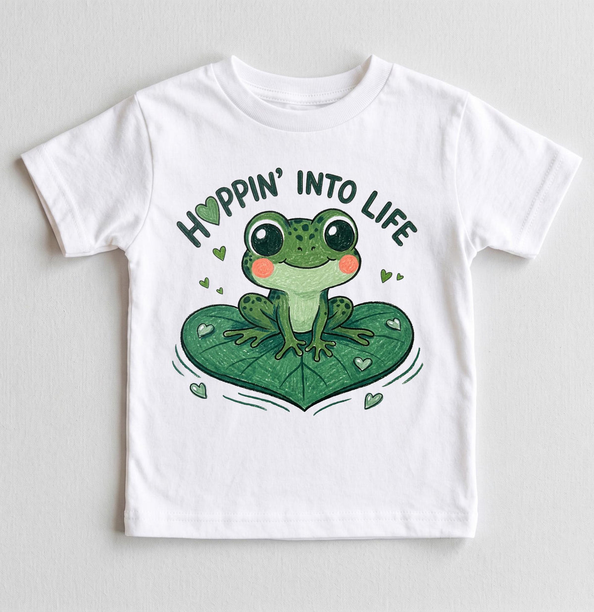 Cute Frog Baby Onesie, Hoppin Into Life Bodysuit, Gender Neutral Newborn Clothes, Nature Lover Baby Shower Gift, Kawaii Lily Pad Outfit