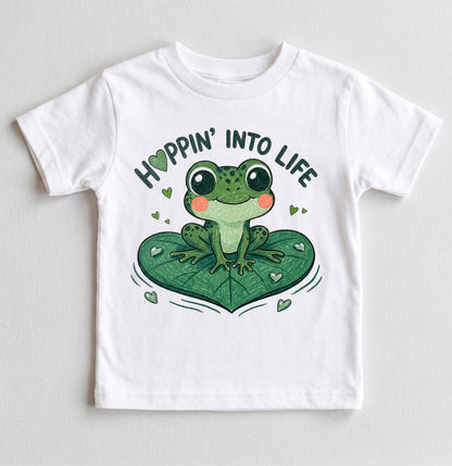 Cute Frog Baby Onesie, Hoppin Into Life Bodysuit, Gender Neutral Newborn Clothes, Nature Lover Baby Shower Gift, Kawaii Lily Pad Outfit
