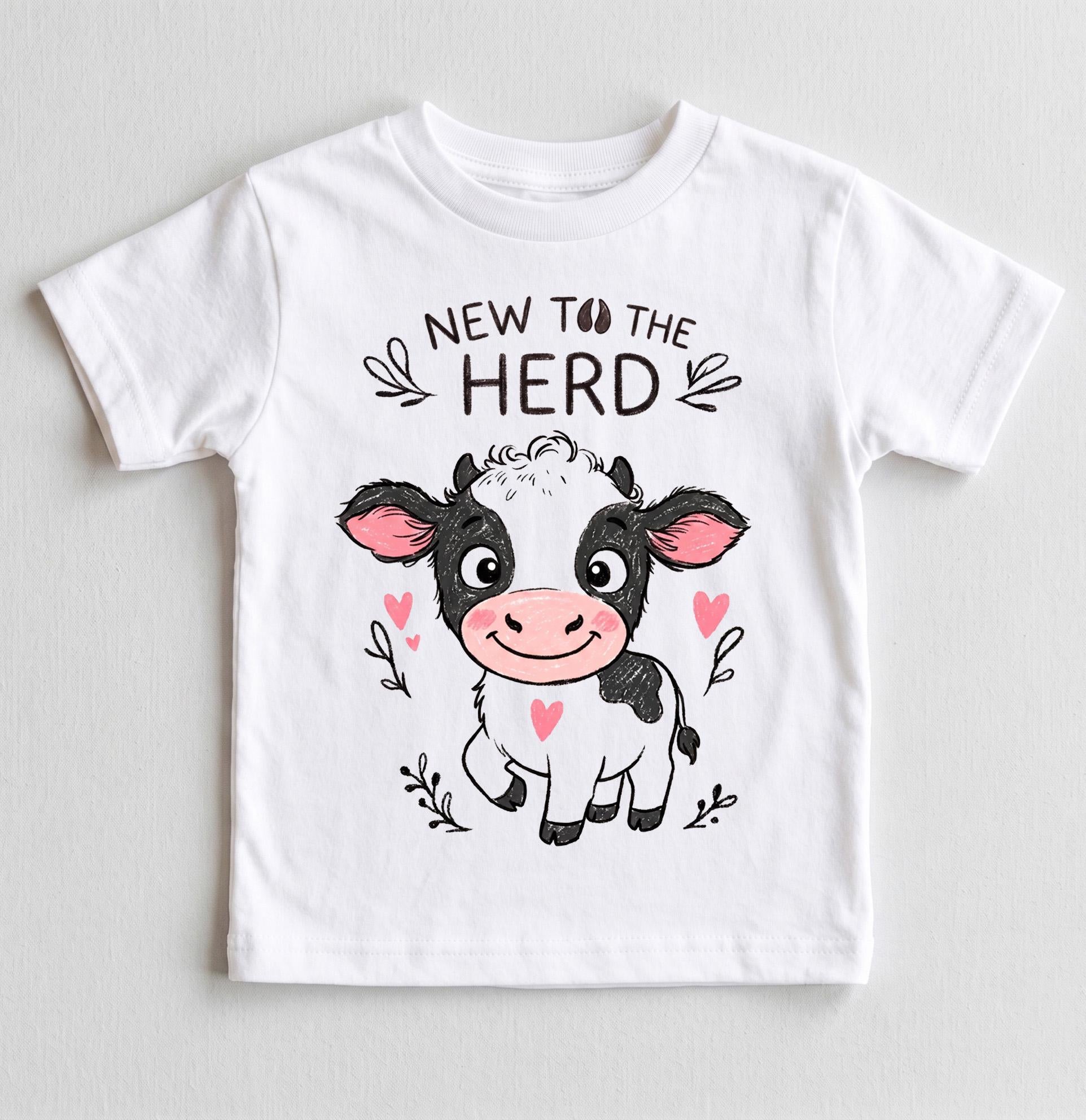 New to the Herd Baby Onesie, Cute Cow Bodysuit, Farm Animal Newborn Clothes, Baby Shower Gift, Country Baby Outfit, Baby Girl Cow Shirt