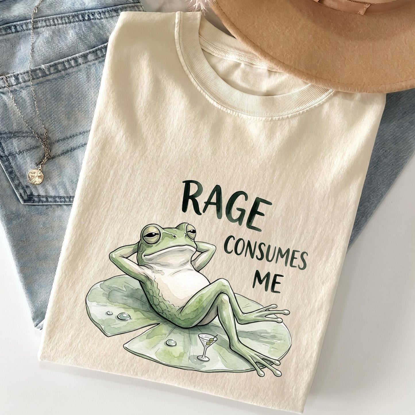 Funny Frog Baby Bodysuit, Rage Consumes Me Infant Shirt, Sarcastic Meme Baby Clothes, Relaxed Frog Newborn Outfit, Humor Baby Shower Gift