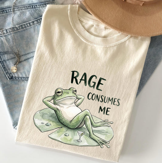 Funny Frog Baby Bodysuit, Rage Consumes Me Infant Shirt, Sarcastic Meme Baby Clothes, Relaxed Frog Newborn Outfit, Humor Baby Shower Gift