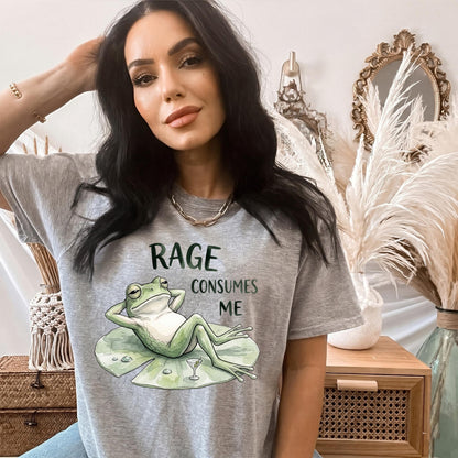 Funny Frog Baby Bodysuit, Rage Consumes Me Infant Shirt, Sarcastic Meme Baby Clothes, Relaxed Frog Newborn Outfit, Humor Baby Shower Gift