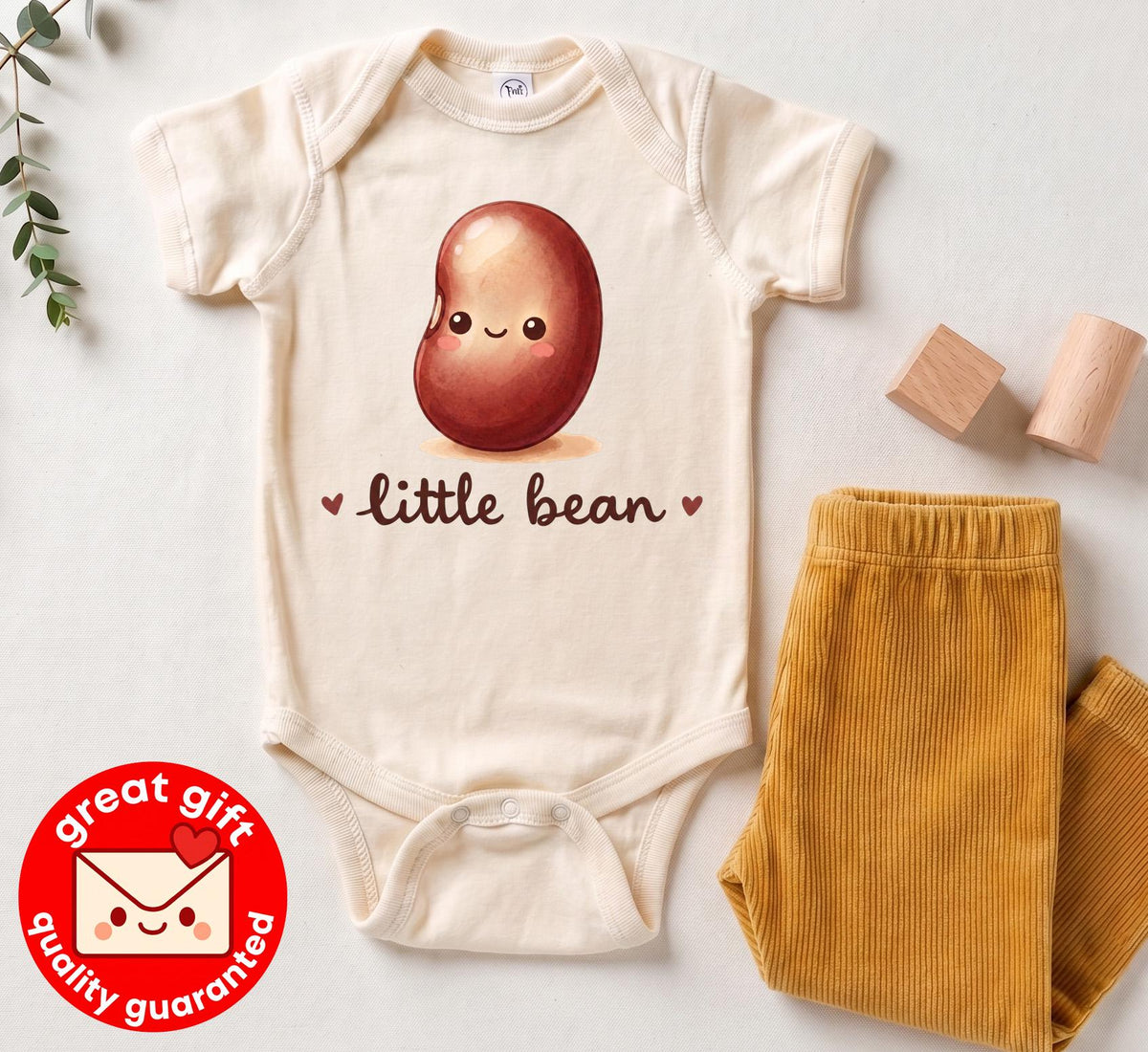 Little Bean Baby Bodysuit, Cute Gender Neutral Baby Clothes, Baby Shower Gift, Pregnancy Announcement Outfit, Newborn Coming Home Shirt
