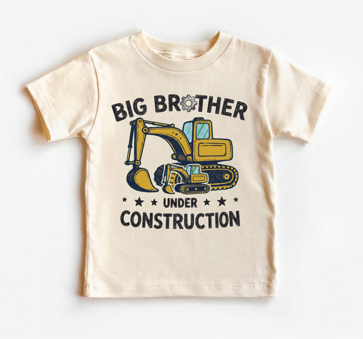 Big Brother Under Construction Shirt, Excavator Pregnancy Announcement, Promoted To Big Bro Toddler Digger Tee, 2026 Sibling Reveal Gift