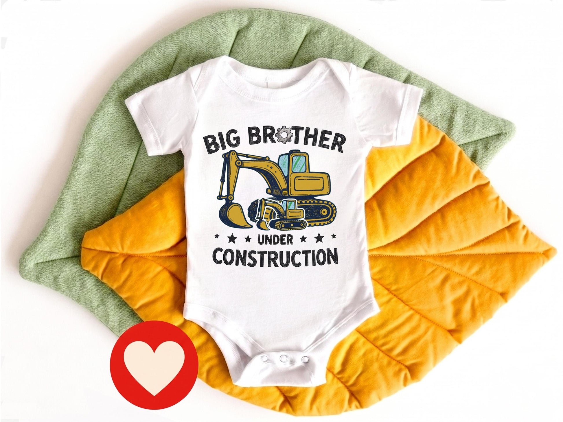 Big Brother Under Construction Shirt, Excavator Pregnancy Announcement, Promoted To Big Bro Toddler Digger Tee, 2026 Sibling Reveal Gift