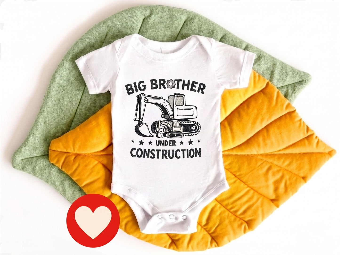 Big Brother Under Construction Shirt, Excavator Pregnancy Announcement, Promoted To Big Bro Toddler Digger Tee, 2026 Sibling Reveal Gift