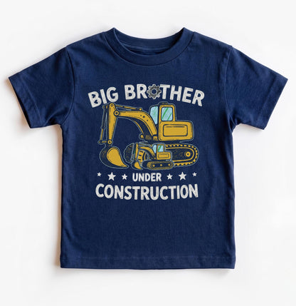 Big Brother Under Construction Shirt, Excavator Pregnancy Announcement, Promoted To Big Bro Toddler Digger Tee, 2026 Sibling Reveal Gift