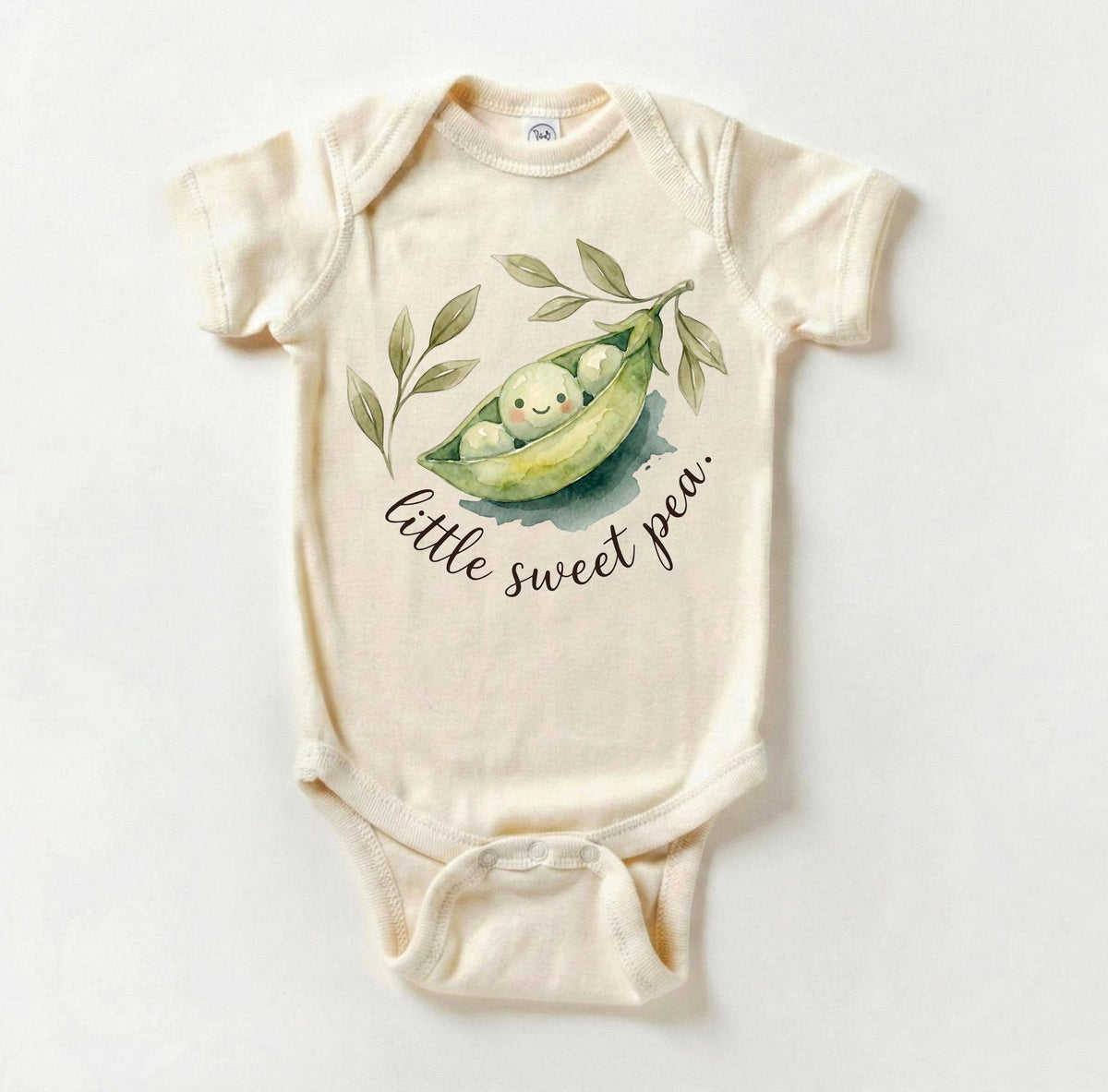 Little Sweet Pea Baby Bodysuit, Watercolor Pea Pod Onesie, Gender Neutral Baby Shower Gift, Botanical Newborn Clothes, Cute Plant Outfit