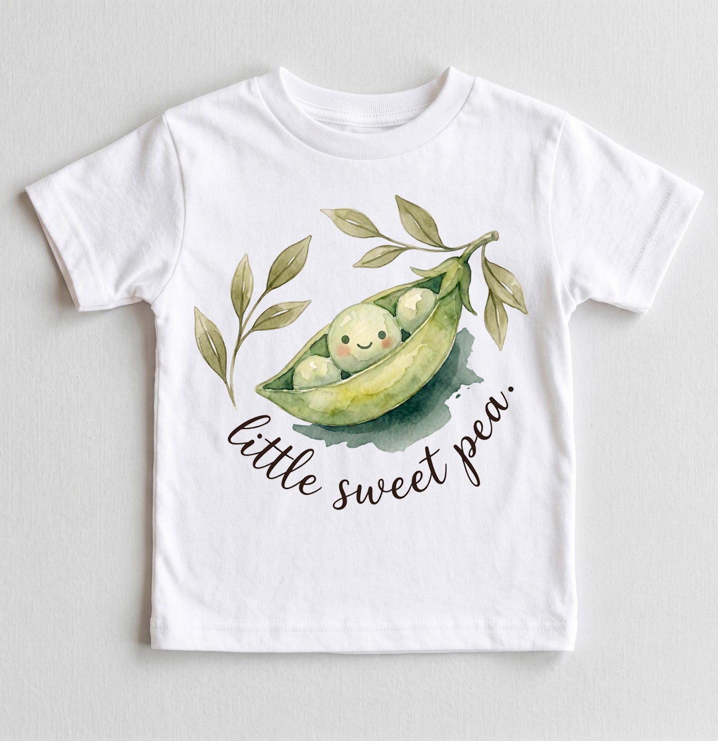 Little Sweet Pea Baby Bodysuit, Watercolor Pea Pod Onesie, Gender Neutral Baby Shower Gift, Botanical Newborn Clothes, Cute Plant Outfit