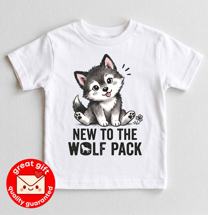 New to the Wolf Pack Baby Bodysuit, Cute Wolf Pup Newborn Bodysuit, Woodland Forest Animal Baby Clothes Gift, Boho Wolf Outfit
