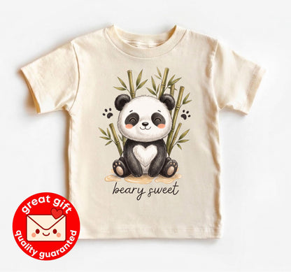Beary Sweet Woodland Bear Baby Bodysuit Cute Bamboo Toddler Shirt Gender Neutral Youth Tee Hand Drawn Animal Kids Clothes Gift