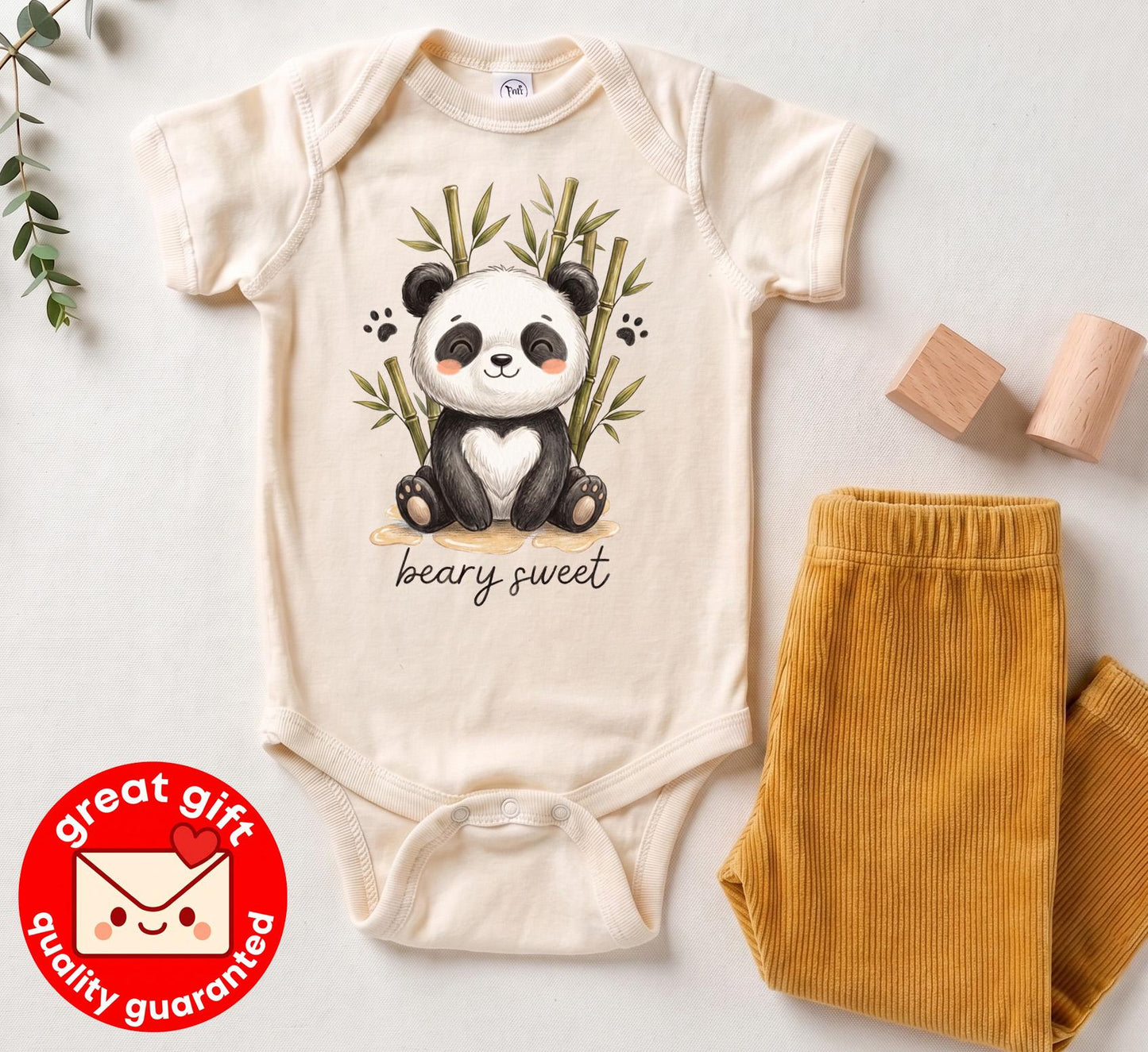 Beary Sweet Woodland Bear Baby Bodysuit Cute Bamboo Toddler Shirt Gender Neutral Youth Tee Hand Drawn Animal Kids Clothes Gift