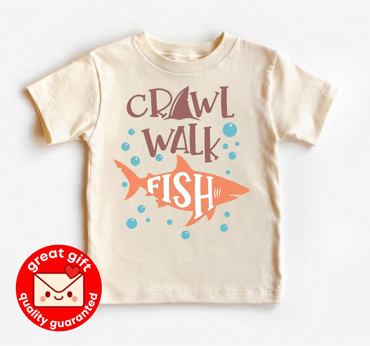 Crawl Walk Fish Baby Onesie, Shark Fishing Bodysuit, Future Fisherman Outfit, New Dad Gift, Baby Boy Shower Gift, Ocean Nursery Clothes