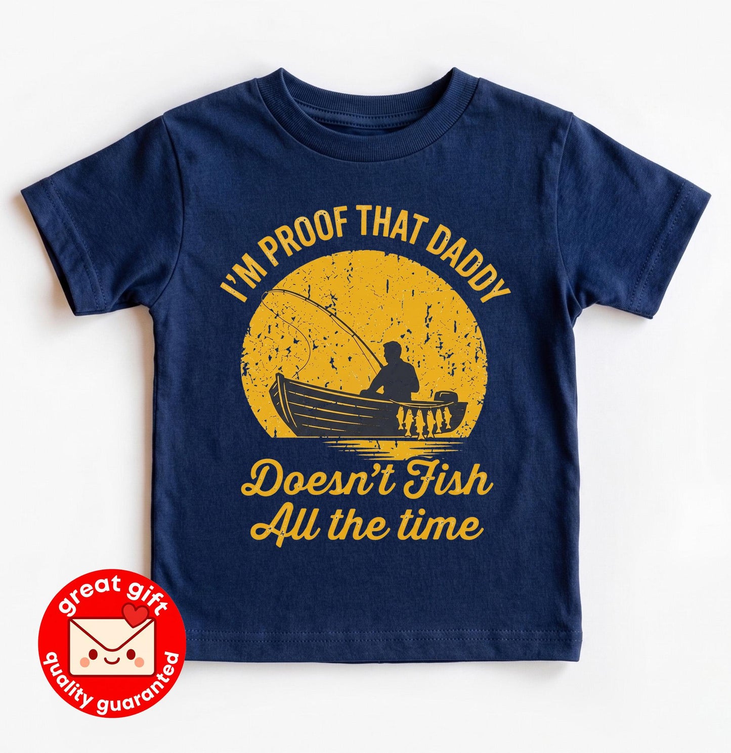 Funny Fishing Dad Baby Shirt, I'm Proof Daddy Doesn't Fish All The Time Toddler Tee, Fisherman Fathers Day Gift, Kids Fishing Outfit