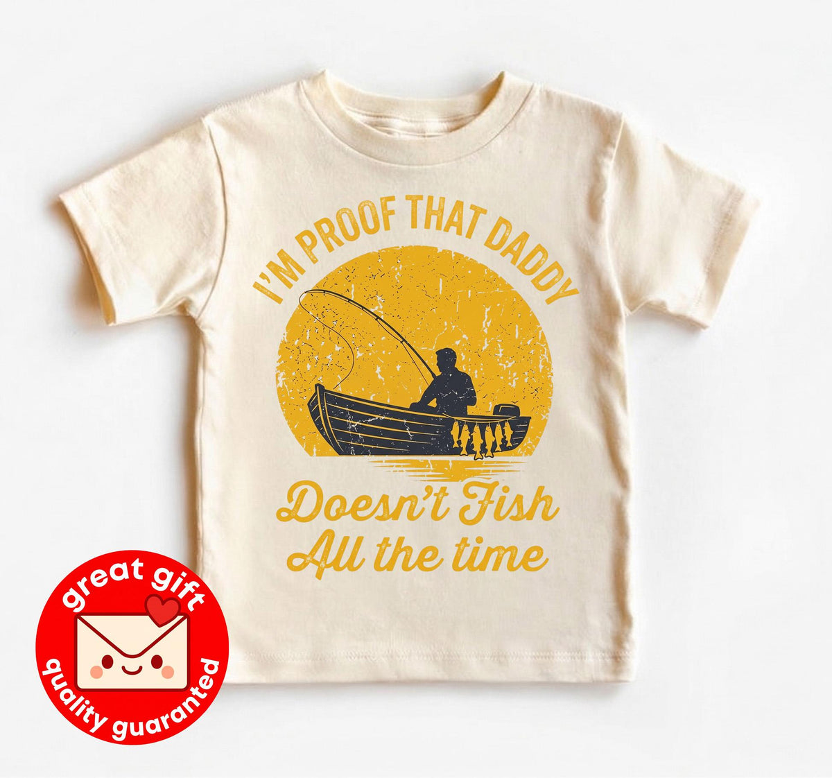 Funny Fishing Dad Baby Shirt, I'm Proof Daddy Doesn't Fish All The Time Toddler Tee, Fisherman Fathers Day Gift, Kids Fishing Outfit