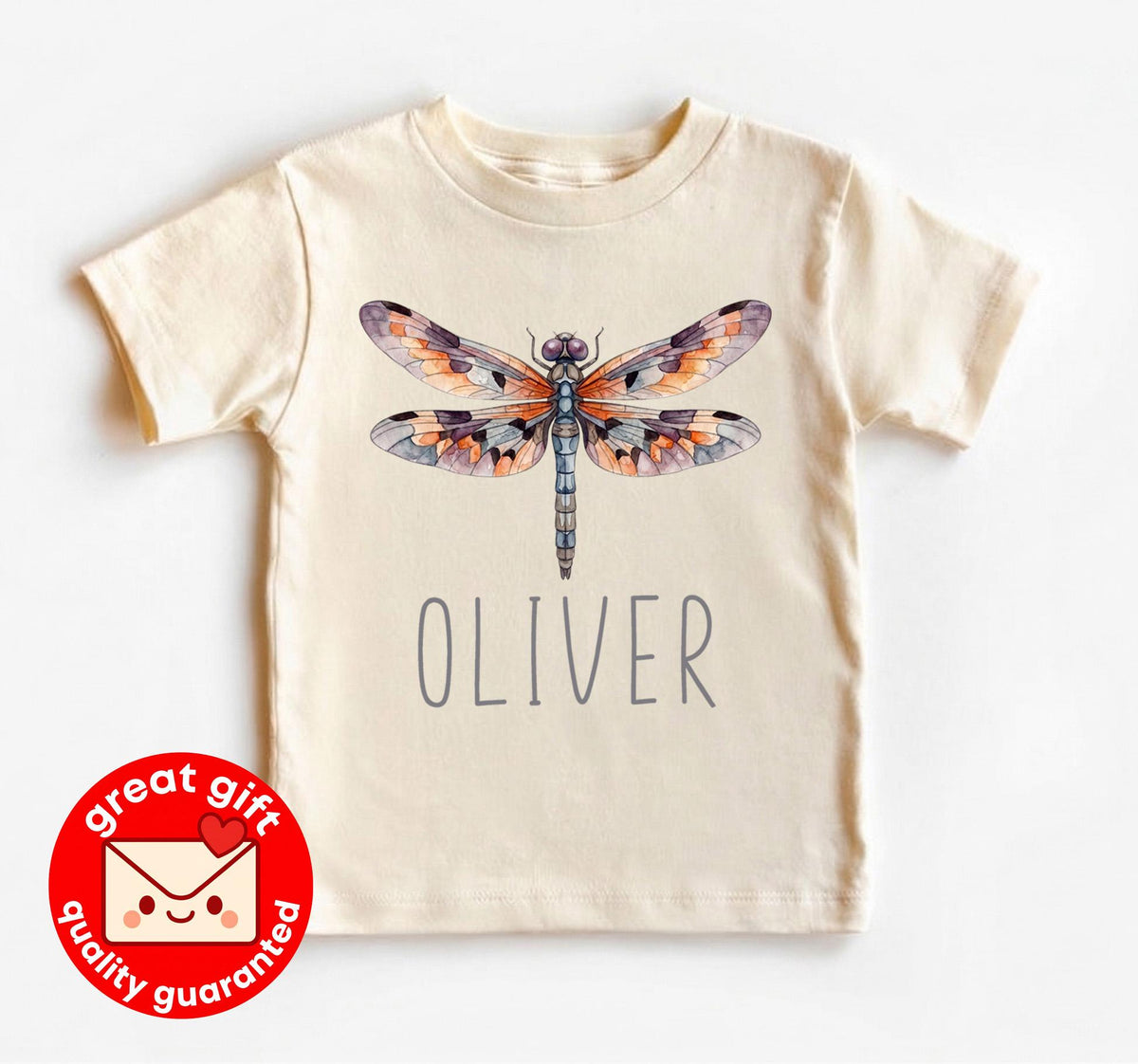 Personalized Dragonfly Toddler Shirt, Custom Bug Lover Kids Tee, Watercolor Insect Explorer, Future Entomologist Baby Bodysuit