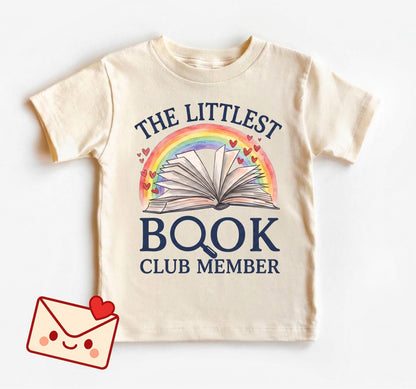 The Littlest Book Club Member Shirt, Future Bookworm Tee, Book Lover Baby Gift, Literary Kids Shirt, Baby Shower Gift