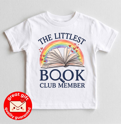 The Littlest Book Club Member Shirt, Future Bookworm Tee, Book Lover Baby Gift, Literary Kids Shirt, Baby Shower Gift