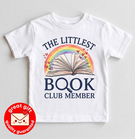 The Littlest Book Club Member Shirt, Future Bookworm Tee, Book Lover Baby Gift, Literary Kids Shirt, Baby Shower Gift