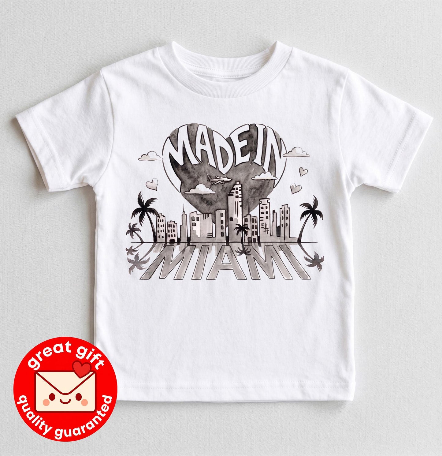 Made In Miami Baby Bodysuit, Florida Newborn Outfit, Miami Skyline Infant Shirt, City Pride Baby Shower Gift, Local Travel 2026 Apparel