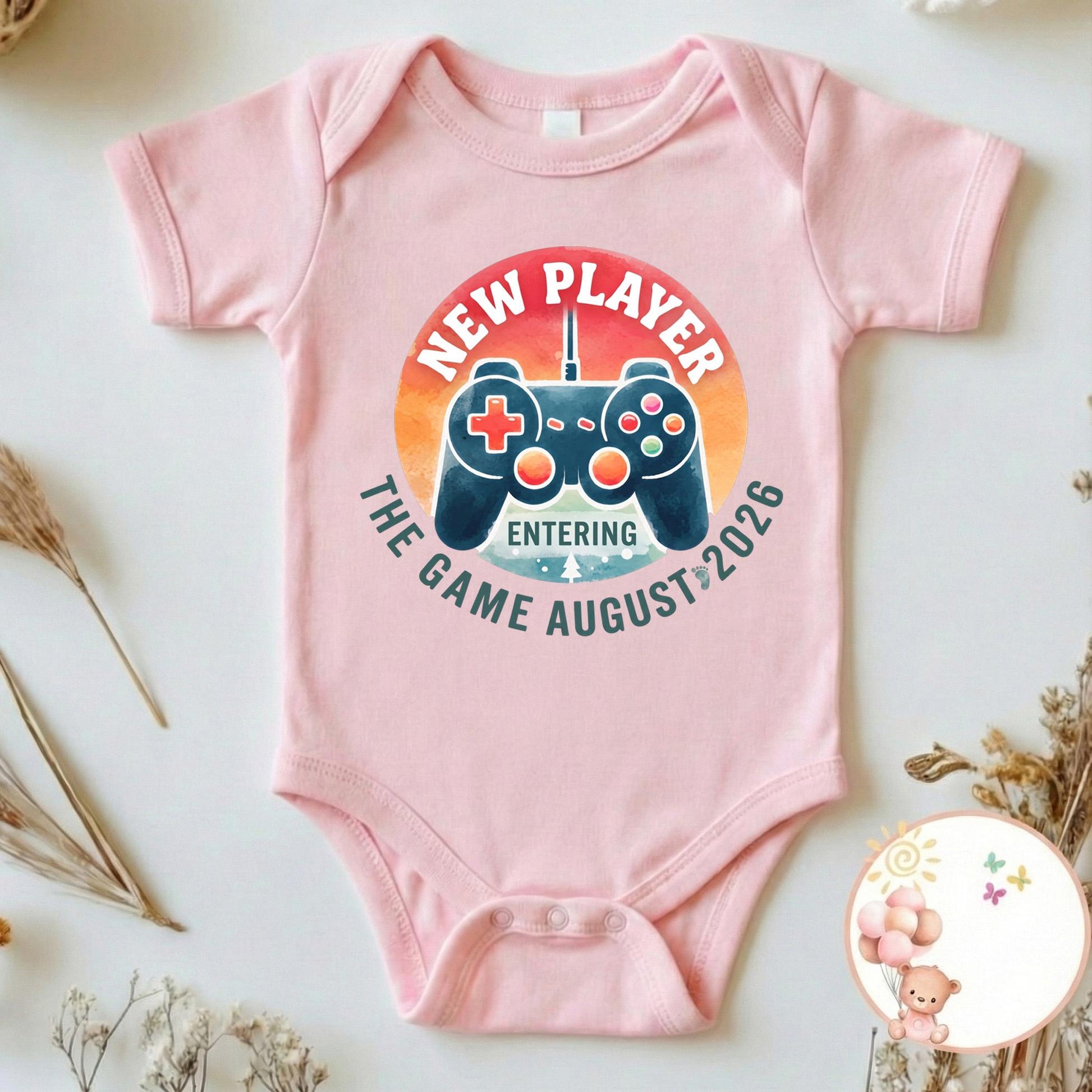 Custom Month New Player Entering The Game Onesie, Gamer Pregnancy Reveal Bodysuit, Video Game Baby Announcement, Gamer Dad Baby Shower Gift