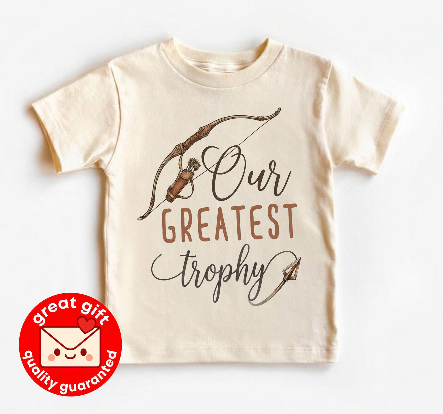 Hunting Baby Bodysuit, Our Greatest Trophy, Pregnancy Reveal to Husband, Hunting Daddy Gift, Baby Announcement, Take Home Outfit Newborn
