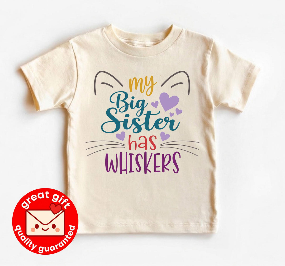 My Big Sister Has Whiskers Baby Bodysuit, Cat Pregnancy Announcement, Pet Sibling Newborn Outfit, Funny Kitty Baby Shower Gift