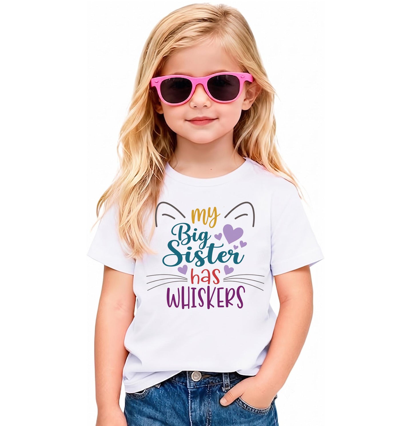 My Big Sister Has Whiskers Baby Bodysuit, Cat Pregnancy Announcement, Pet Sibling Newborn Outfit, Funny Kitty Baby Shower Gift