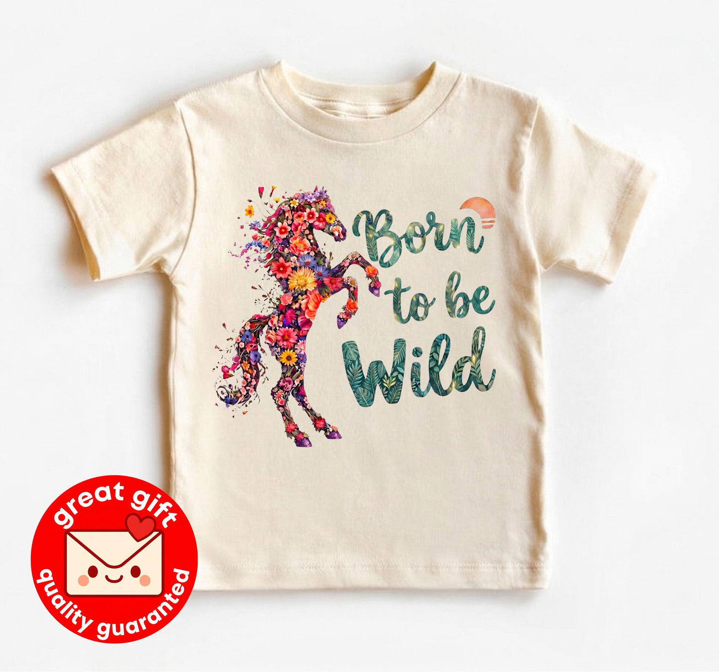 Born to be Wild Baby Bodysuit, Floral Horse Boho Girl Outfit, Western Cowgirl Newborn Clothes, Country Baby Shower Gift Apparel