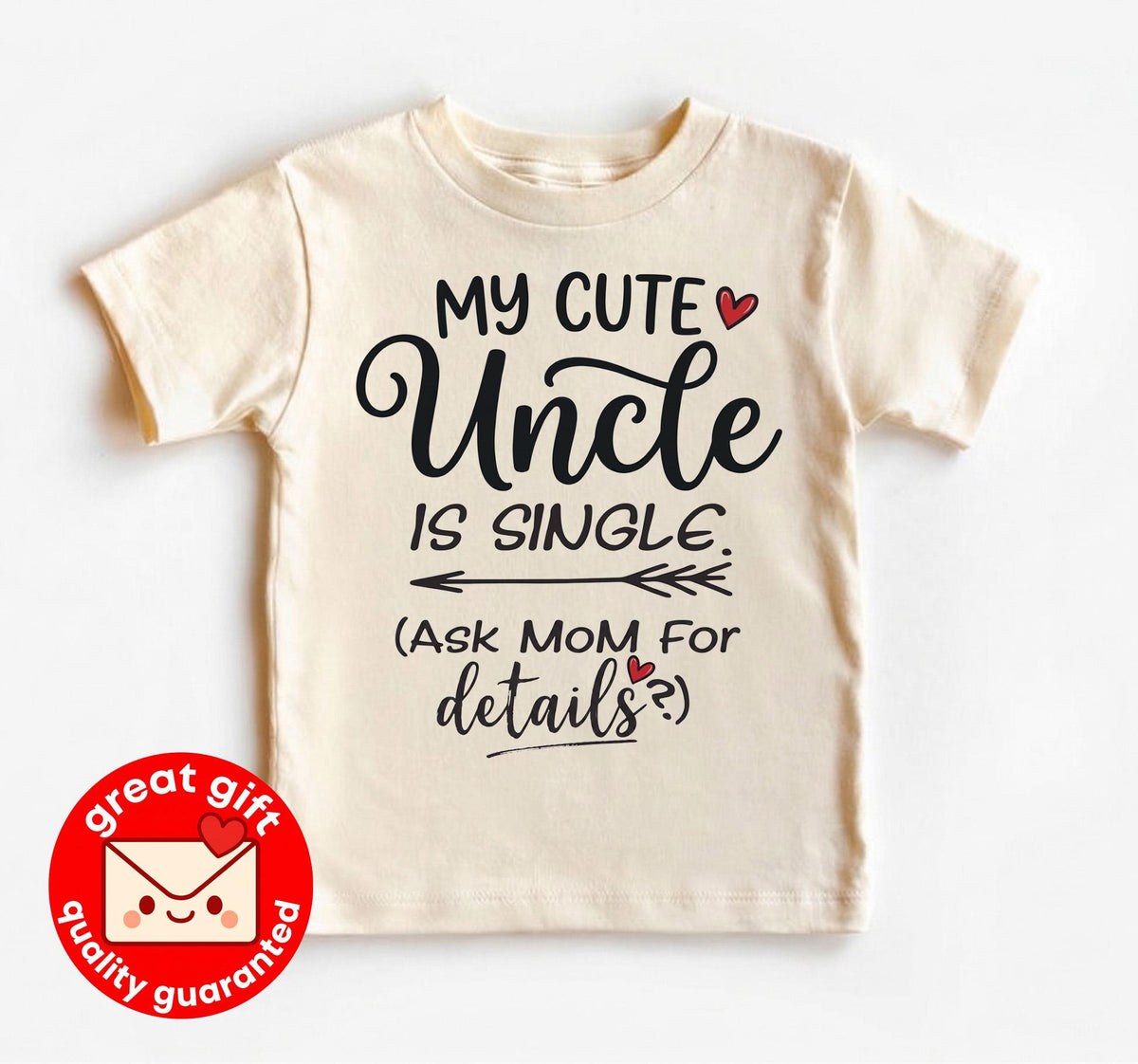 Funny Uncle Baby Bodysuit, My Uncle Is Single Baby Shirt, Baby Shower Gift for Nephew or Niece, Ask Mom For Details Newborn Outfit