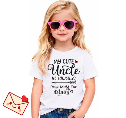 Funny Uncle Baby Bodysuit, My Uncle Is Single Baby Shirt, Baby Shower Gift for Nephew or Niece, Ask Mom For Details Newborn Outfit
