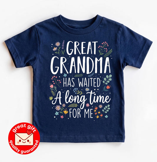 Great Grandma Pregnancy Announcement Bodysuit, Baby Reveal to Great Grandmother, Promoted to Great Grandparent Gift, Long Awaited Baby Shirt