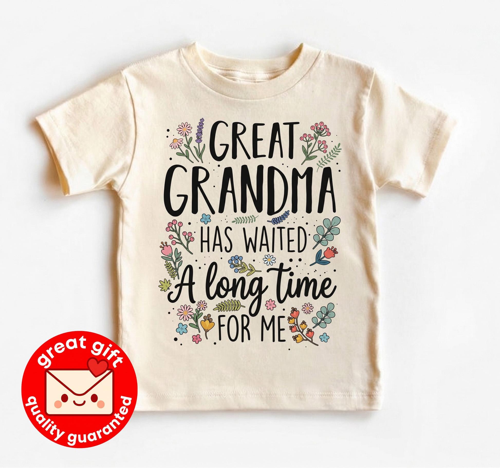 Great Grandma Pregnancy Announcement Bodysuit, Baby Reveal to Great Grandmother, Promoted to Great Grandparent Gift, Long Awaited Baby Shirt