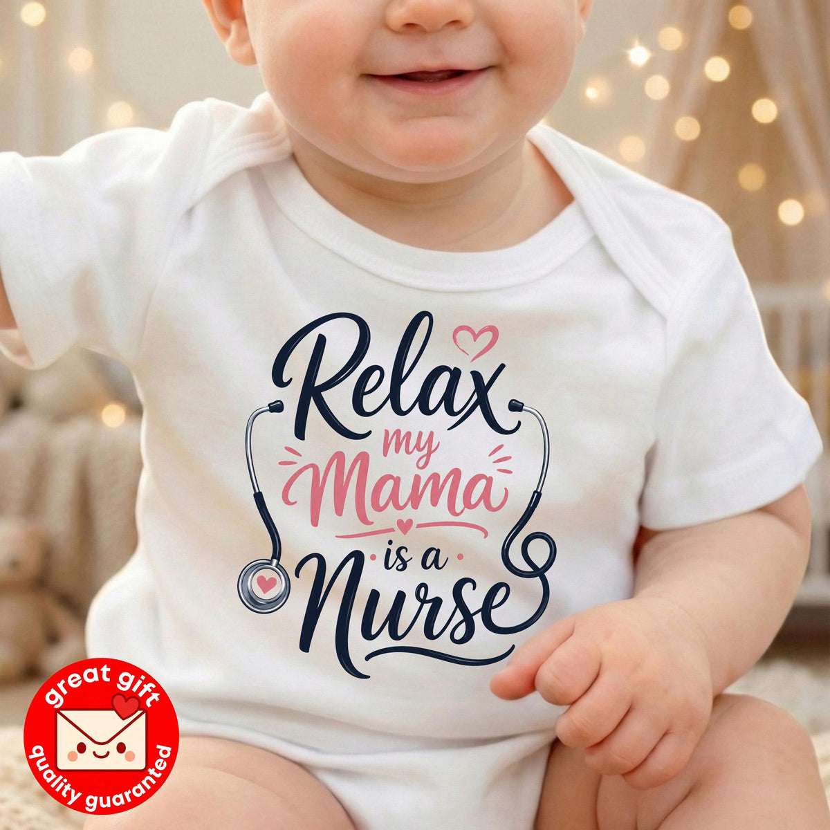 Relax My Mama Is A Nurse Baby Onesie, Nurse Mom Gift, Future Nurse Bodysuit, Baby Shower Gift For Nurse, Newborn Hospital Outfit