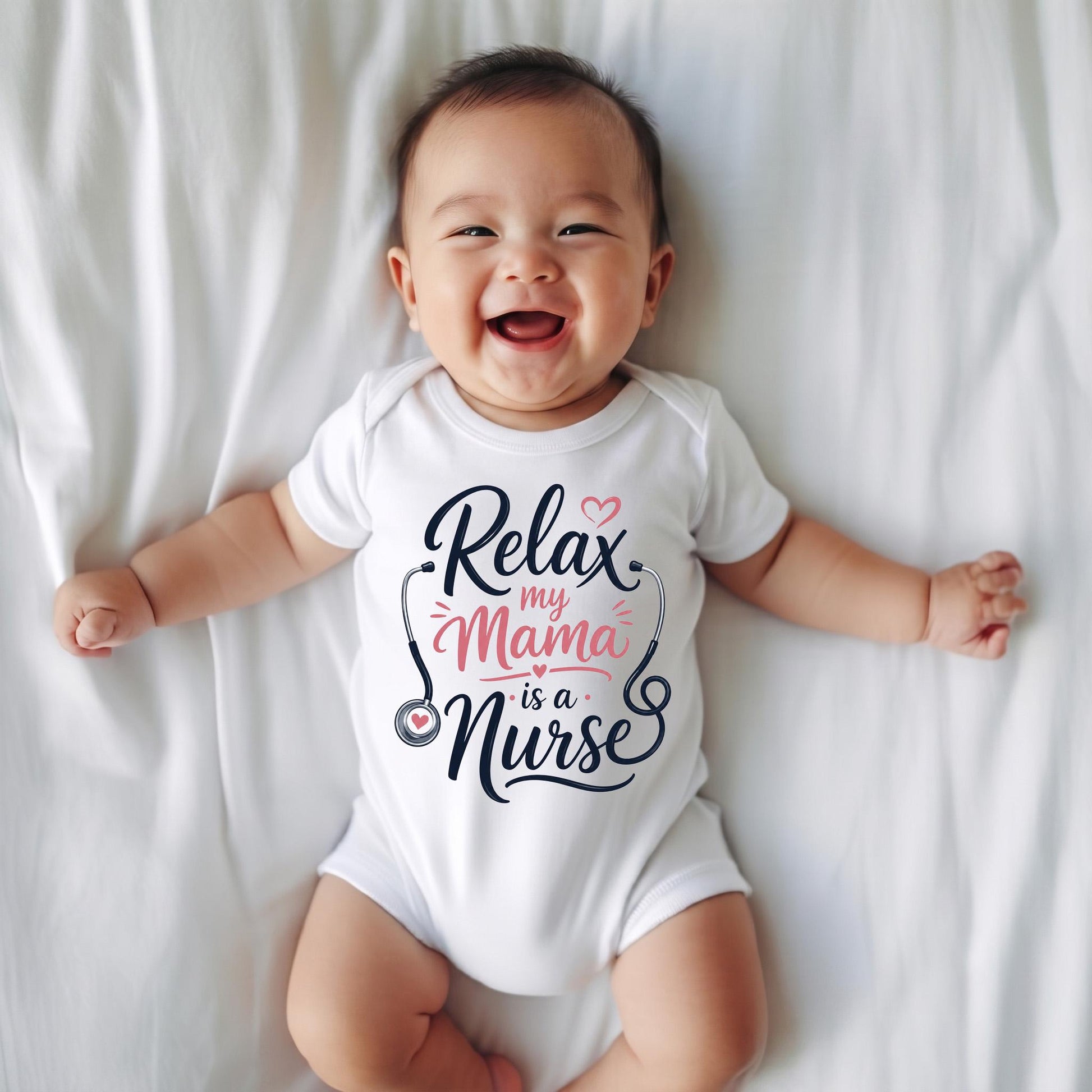 Relax My Mama Is A Nurse Baby Onesie, Nurse Mom Gift, Future Nurse Bodysuit, Baby Shower Gift For Nurse, Newborn Hospital Outfit