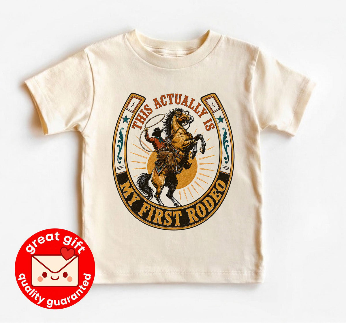 This Actually Is My First Rodeo Shirt, Vintage Cowboy Graphic Tee, Funny Western T-Shirt, Retro Country Music Shirt, Sarcastic Rodeo Tee