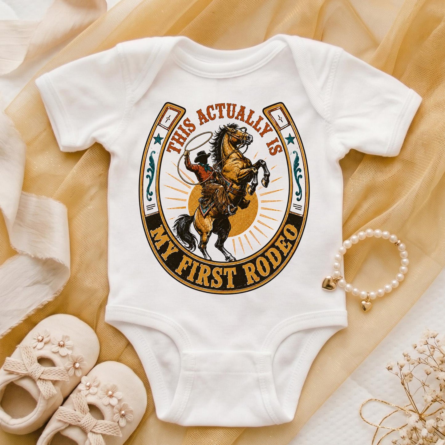 This Actually Is My First Rodeo Shirt, Vintage Cowboy Graphic Tee, Funny Western T-Shirt, Retro Country Music Shirt, Sarcastic Rodeo Tee