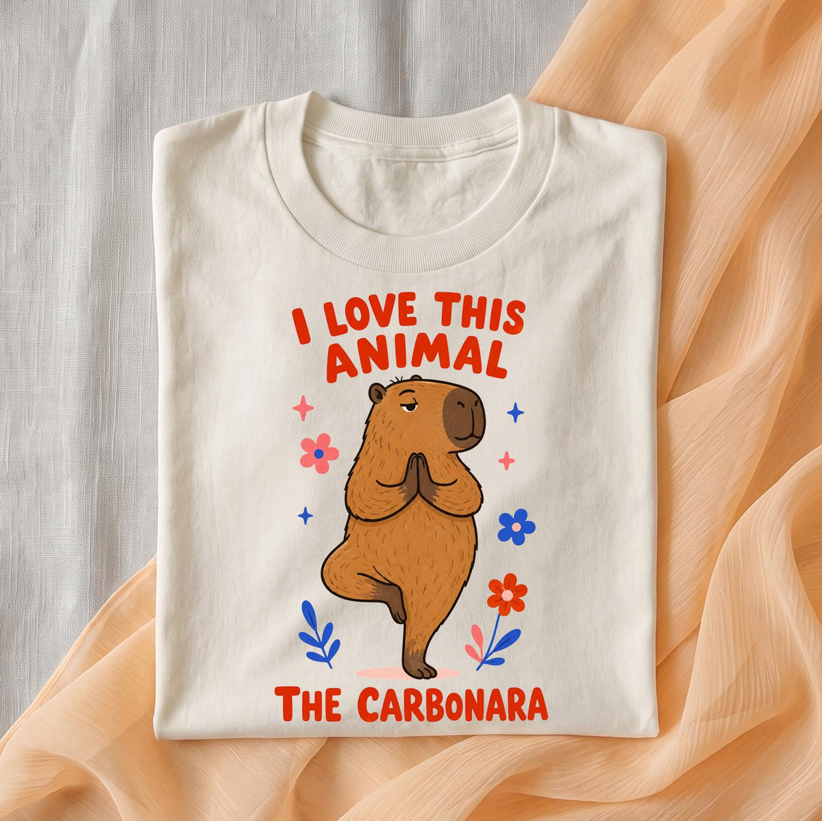 I Love This Animal The Carbonara Baby Onesie, Funny Capybara Meme Bodysuit, Yoga Animal Infant Shirt, Cute Baby Shower Gift Girl Boy
